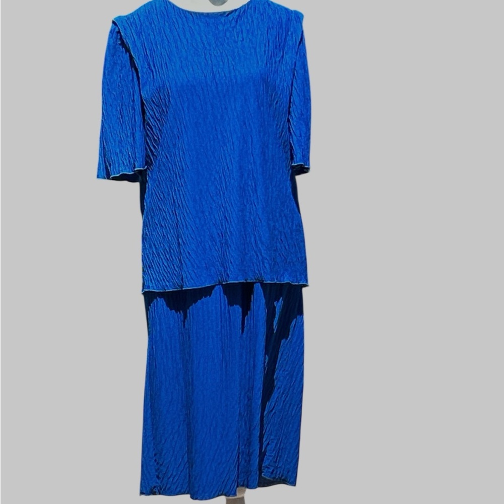Vintage Riccardo E. Barone Royal Blue Dress Layered Size 10